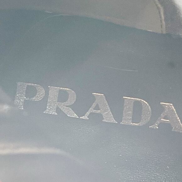 Prada Black Stretch Leather Padded Logo Over the Knee 70mm Platform Boot IT 37 - Picture 16 of 16